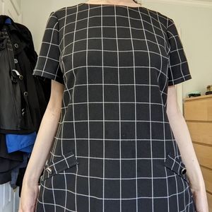 Black and White Liz Claiborne Grid Dress